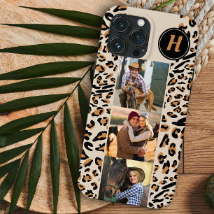 Leopardenprint 3 quadratische Fotos Natürlich mono Case-Mate iPhone Hülle