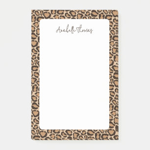 Leopardenprint mit Monogramm Post-it Klebezettel
