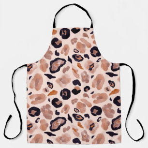 Leopardenprint, nahtlos, beige Hintergrund. Schürze