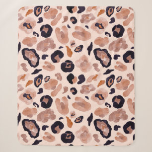 Leopardenprint, nahtlos, beige Hintergrund. Sherpadecke