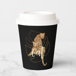 Leopardenschwarz-Babypapier Pappbecher