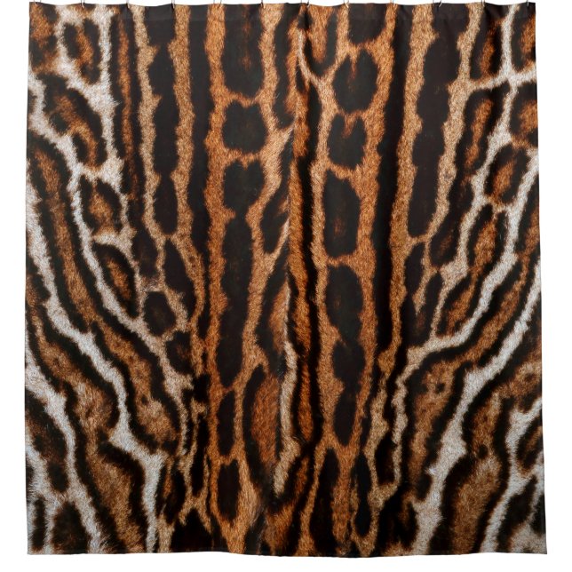 Leopardenstruktur Duschvorhang (Vorderseite)