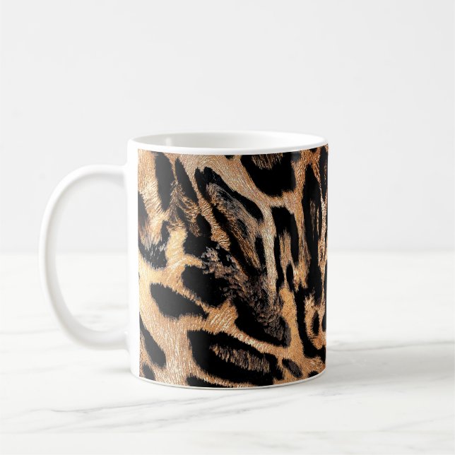 Leopardenstruktur Kaffeetasse (Links)
