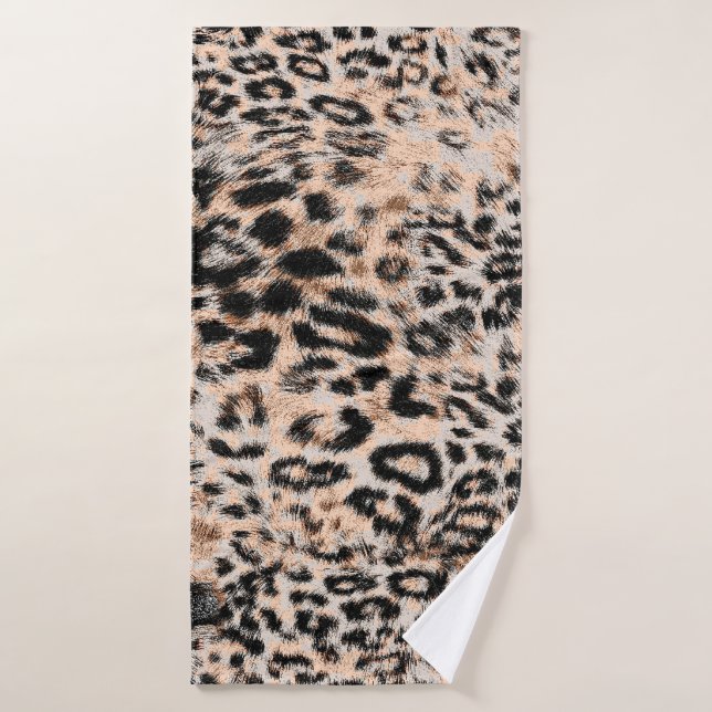 Leopardenstruktur, Leopardenmuster Badehandtuch (Badehandtuch)