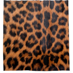 Leopardenstruktur: Naher Leopardenfleck Duschvorhang