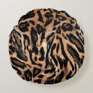 Leopardenstruktur Rundes Kissen