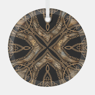 Leopardfell & Schmuck Ornament Aus Glas