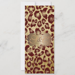 Leopardflecken + Perlenswirlen/vintage Pergament Einladung