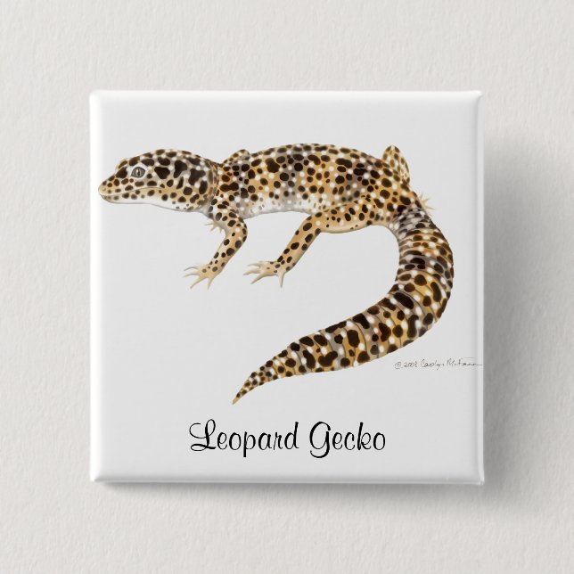 Leopardgecko-Button Button (Vorderseite)