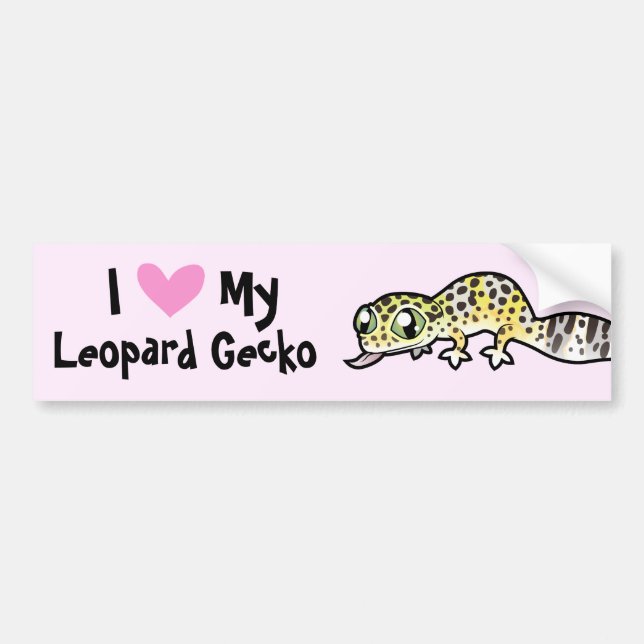 Leopardgecko-Liebe Autoaufkleber (Vorne)