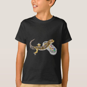 Leopardgecko spielt Videospiel Echse und Reptil T-Shirt