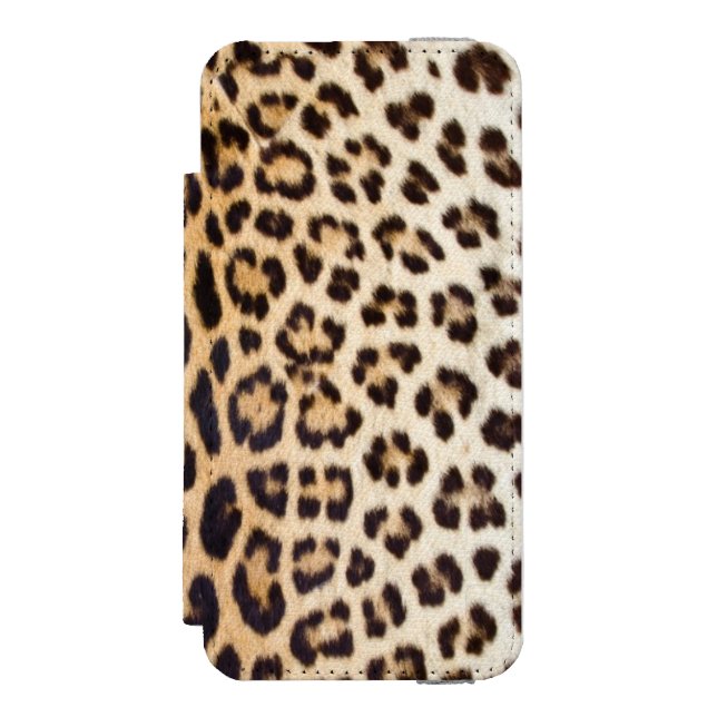 Leopardhaar Incipio iPhone Geldbeutel-Hülle (Folio Vorderseite)