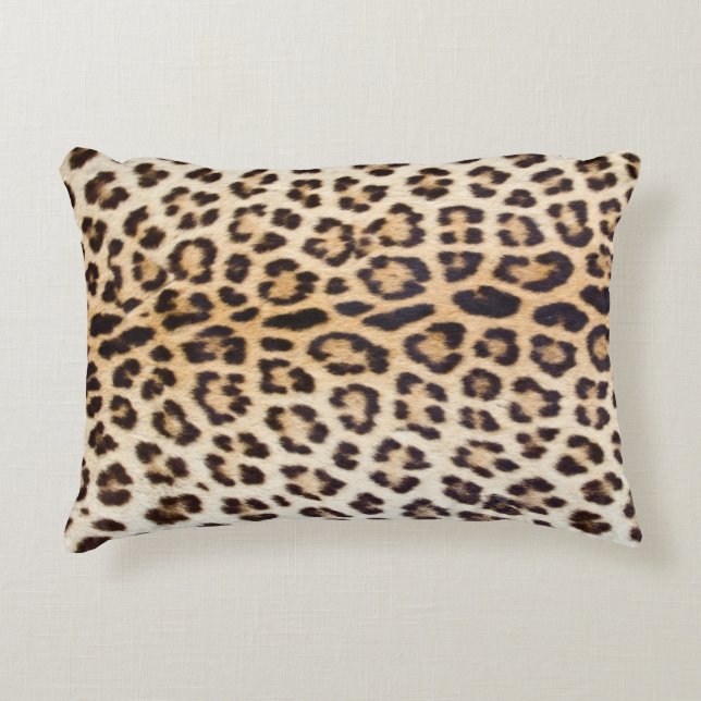 Leopardhaar Zierkissen (Vorderseite)
