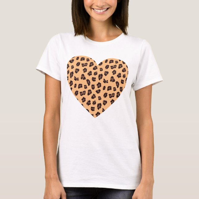 Leopardhaut-Druckmuster T-Shirt (Vorderseite)