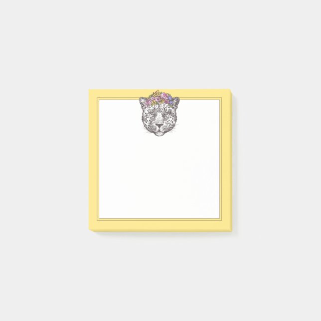 Leopardhippie-Chic Post-it Klebezettel (Vorderseite)