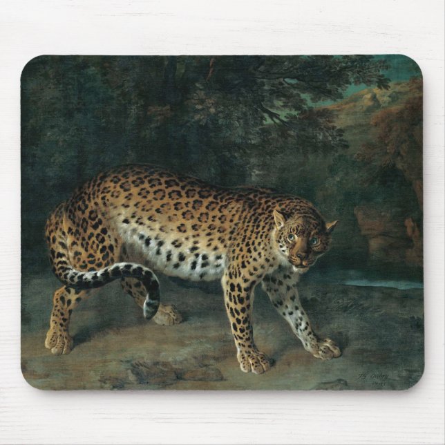 Leopardin (von Jean-Baptiste Oudry) Mousepad (Vorne)