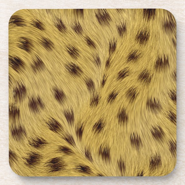 Leopardkorken-Untersetzer-Set Untersetzer (Vorderseite)