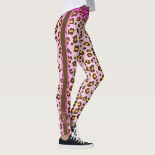Leopardrosa Tiermuster-Leggings Leggings