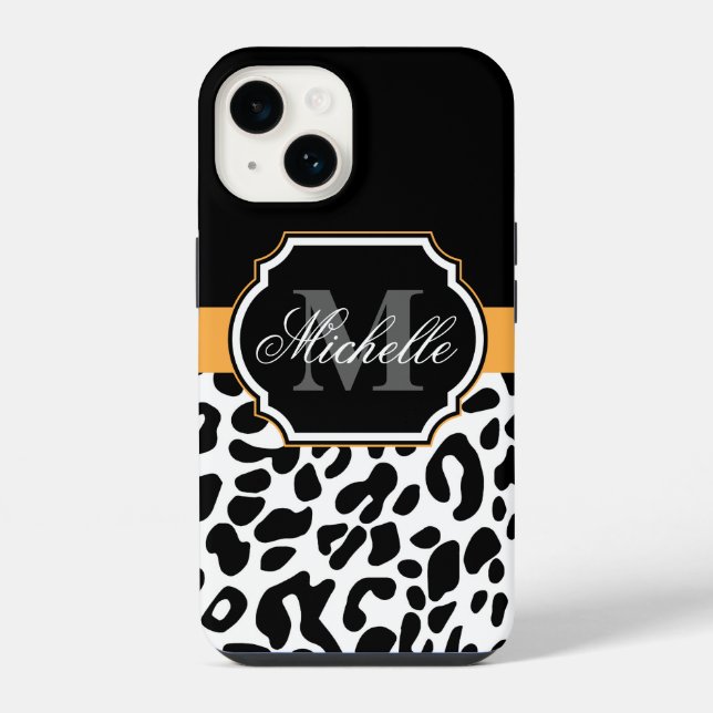 Leopardrucke iPhone 14 Hülle (Rückseite)
