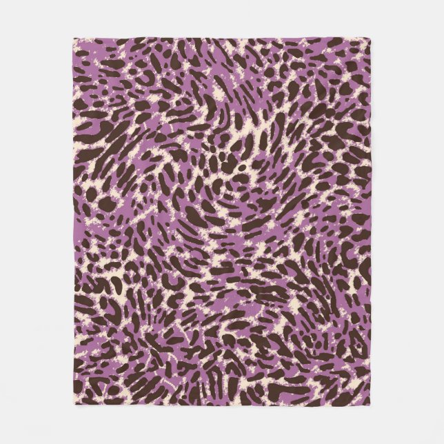 Leopardrucke, klassisches Tiermuster. Fleecedecke (Vorderseite)