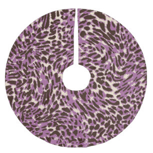 Leopardrucke, klassisches Tiermuster. Polyester Weihnachtsbaumdecke