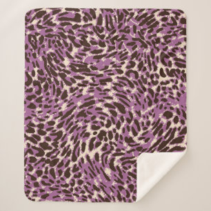 Leopardrucke, klassisches Tiermuster. Sherpadecke