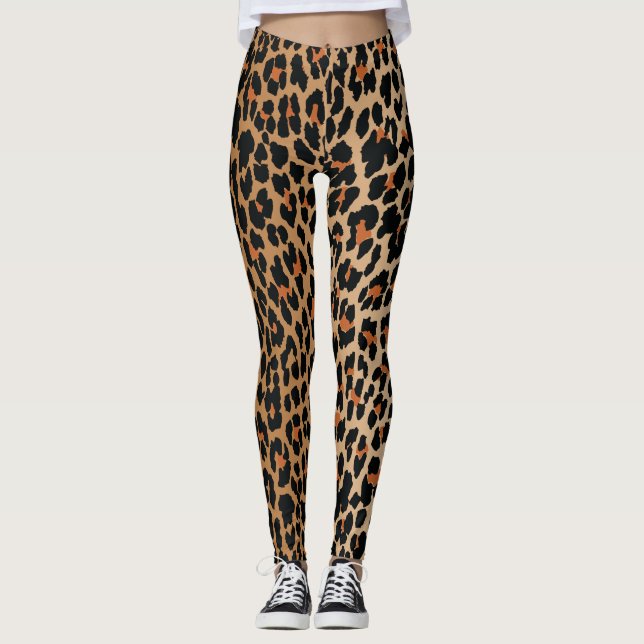 Leopardrucke Leggings (Vorderseite)