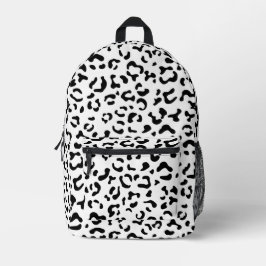 Leopardrucke, Leoparden, Schwarz und Weiß Bedruckter Rucksack