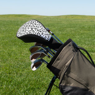 Leopardrucke, Leoparden, Schwarz und Weiß Golf Headcover