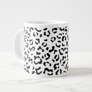 Leopardrucke, Leoparden, Schwarz und Weiß Jumbo-Tasse
