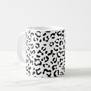 Leopardrucke, Leoparden, Schwarz und Weiß Kaffeetasse