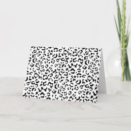 Leopardrucke, Leoparden, Schwarz und Weiß Karte