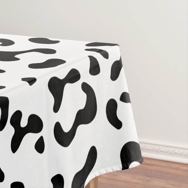 Leopardrucke, Leoparden, Schwarz und Weiß Tischdecke (Beispiel)