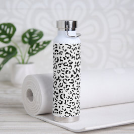 Leopardrucke, Leoparden, Schwarz und Weiß Trinkflasche