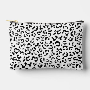 Leopardrucke, Leoparden, Schwarz und Weiß Zubehörtasche