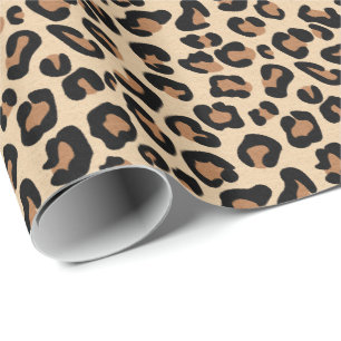 Leopardrucke, Schwarz, Braun, Rost und Tan Geschenkpapier