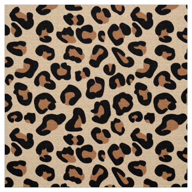 Leopardrucke, Schwarz, Braun, Rost und Tan Stoff (Muster)
