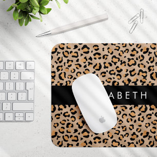 Leopardrucke, Spots, Braunleopard, Ihr Name Mousepad