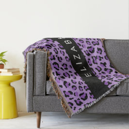 Leopardrucke, Spots, Lila Leopard, Ihr Name Decke