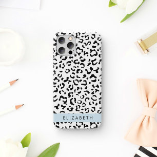 Leopardrucke, Spots, Schwarzweiß, Ihr Name Case-Mate iPhone Hülle