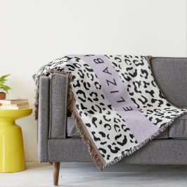 Leopardrucke, Spots, Schwarzweiß, Ihr Name Decke