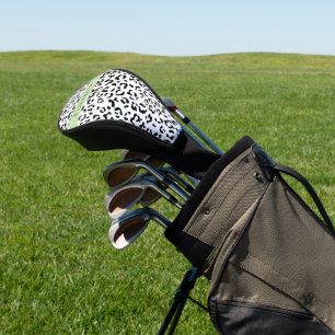 Leopardrucke, Spots, Schwarzweiß, Ihr Name Golf Headcover