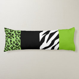 Leopardrucke, Zebra Print, Tierdruck, grün Seitenschläferkissen