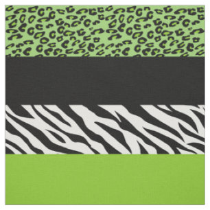 Leopardrucke, Zebra Print, Tierdruck, grün Stoff