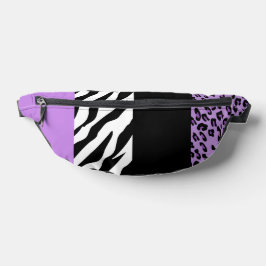 Leopardrucke, Zebra Print, Tierdruck, Lila Bauchtasche