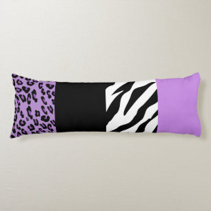 Leopardrucke, Zebra Print, Tierdruck, Lila Seitenschläferkissen