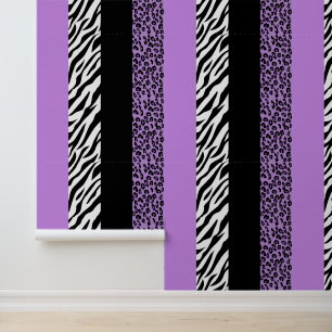 Leopardrucke, Zebra Print, Tierdruck, Lila Tapete