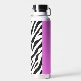 Leopardrucke, Zebra Print, Tierdruck, Rosa Trinkflasche