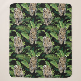 Leopards Mustervlies Sherpadecke