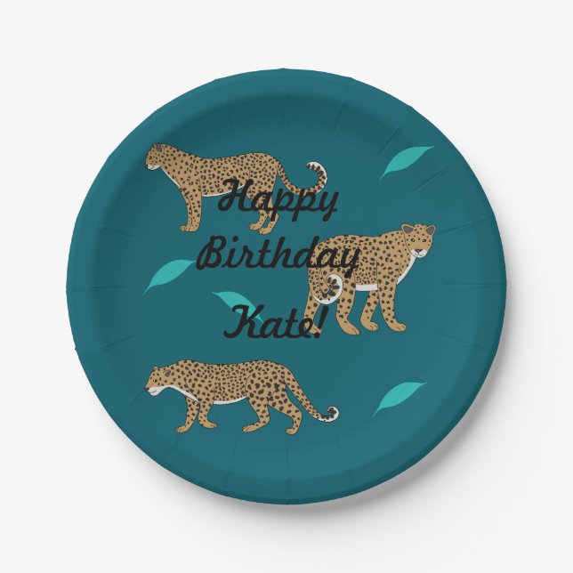 Leopards Pappteller (Vorderseite)